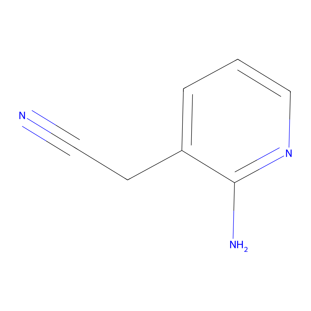 2-(2-Aminopyridin-3-yl)acetonitrile molecular structure, CAS 23612-61-5