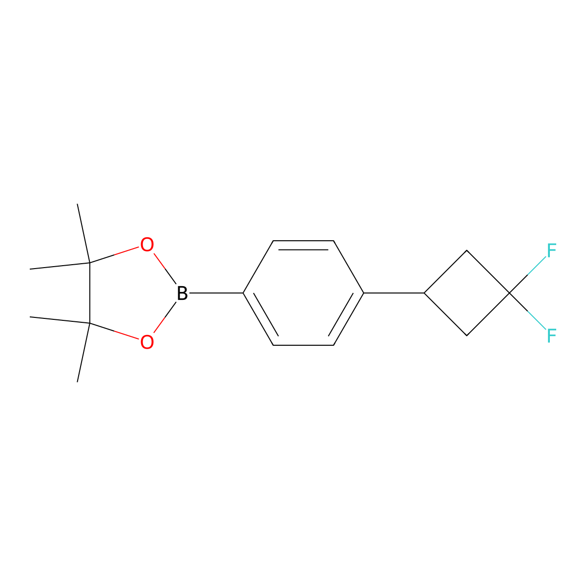 2-(4-(3,3-Difluorocyclobutyl)phenyl)-4,4,5,5-tetramethyl-1,3,2-dioxaborolane molecular structure, CAS 2361225-63-8