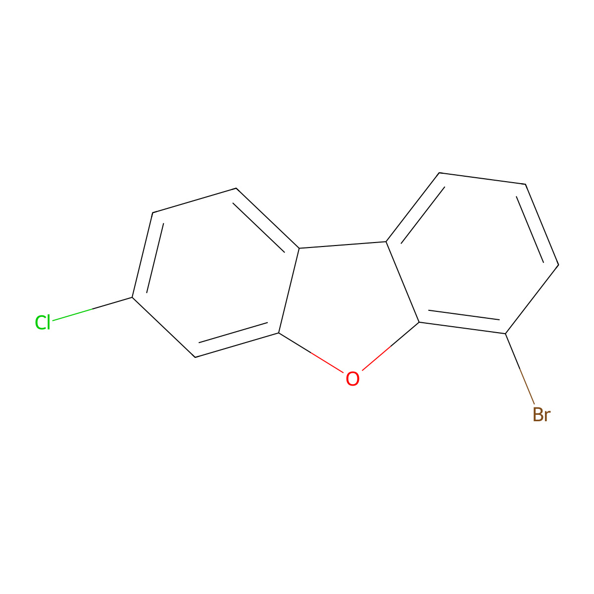 6-Bromo-3-chlorodibenzofuran molecular structure, CAS 2361279-68-5