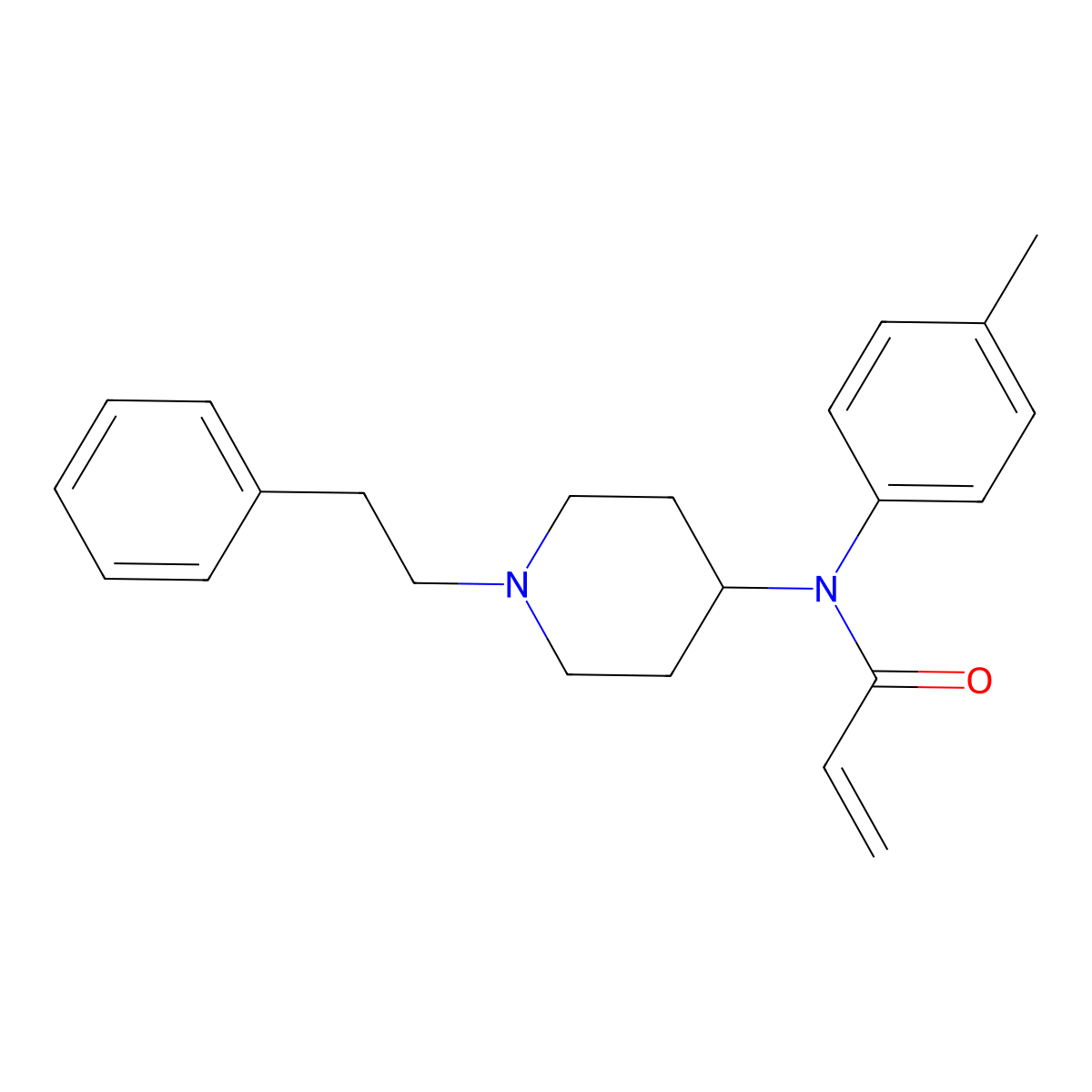 Para-methyl acrylfentanyl molecular structure, CAS 2361294-12-2