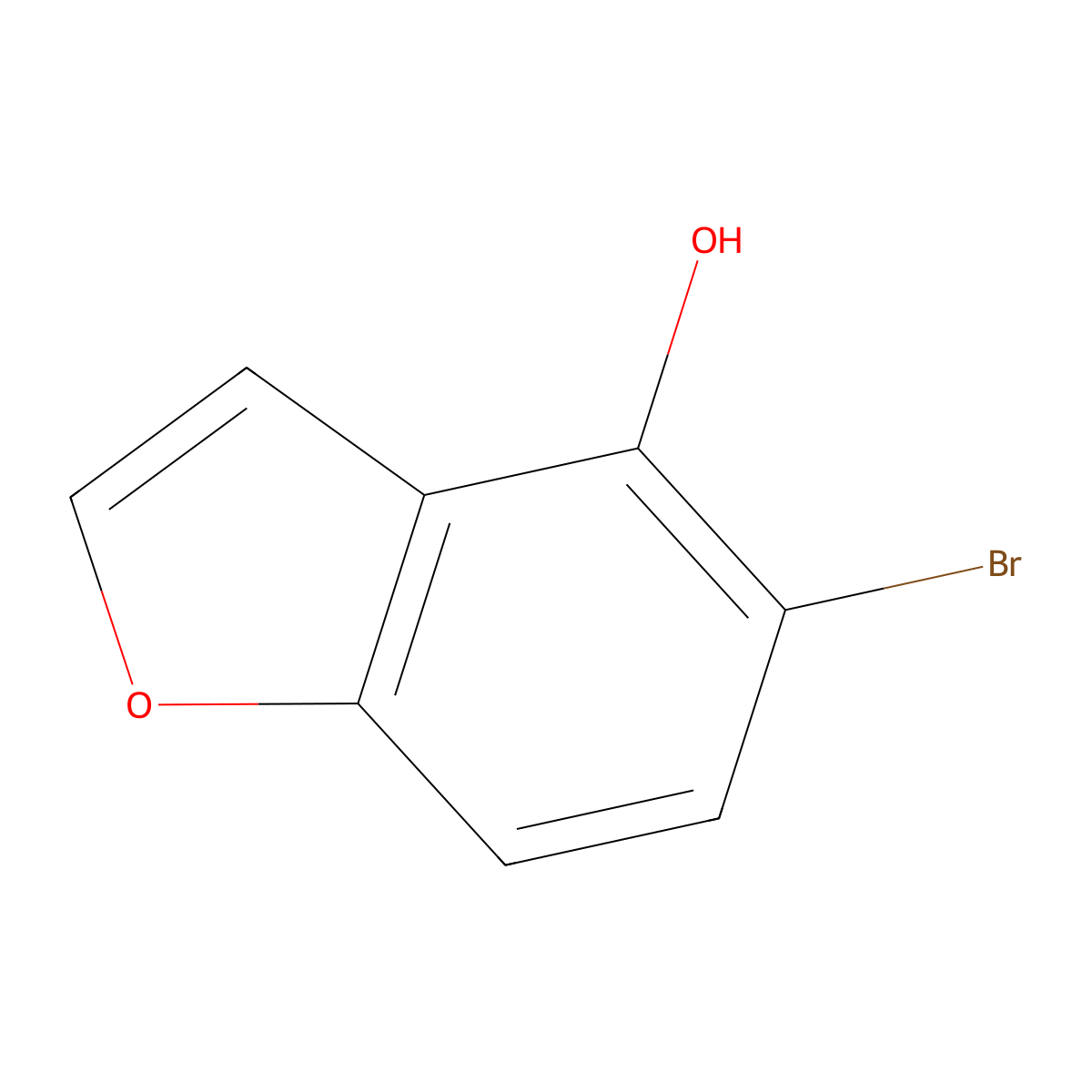 5-Bromobenzofuran-4-ol molecular structure, CAS 2361306-76-3