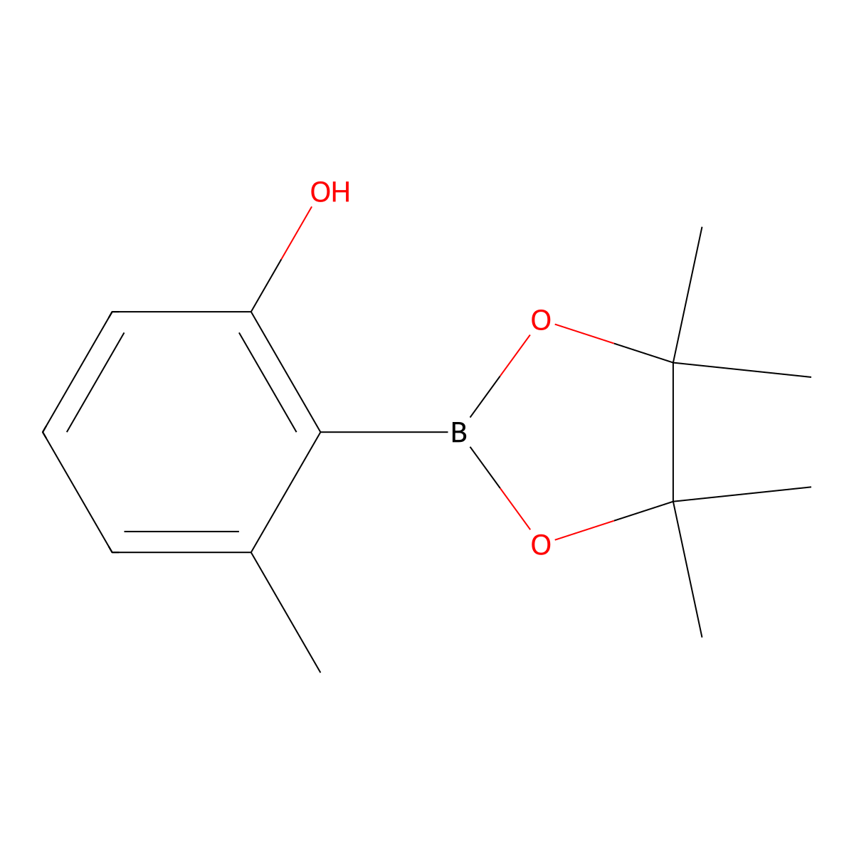 3-Methyl-2-(4,4,5,5-tetramethyl-1,3,2-dioxaborolan-2-YL)phenol molecular structure, CAS 2361310-65-6