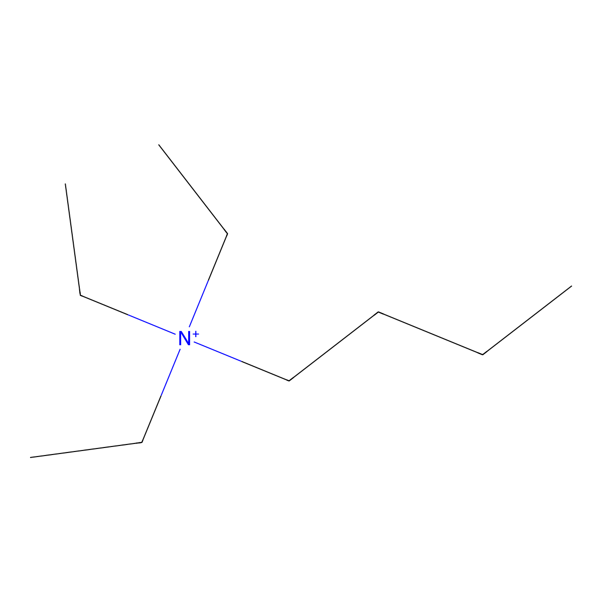1-Butanaminium, N,N,N-triethyl- molecular structure, CAS 23614-75-7