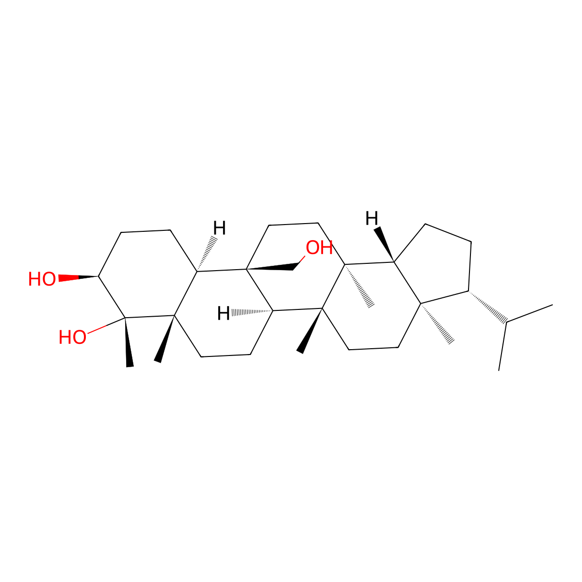 Filicane-3beta,4alpha,25-triol molecular structure, CAS 2361548-00-5