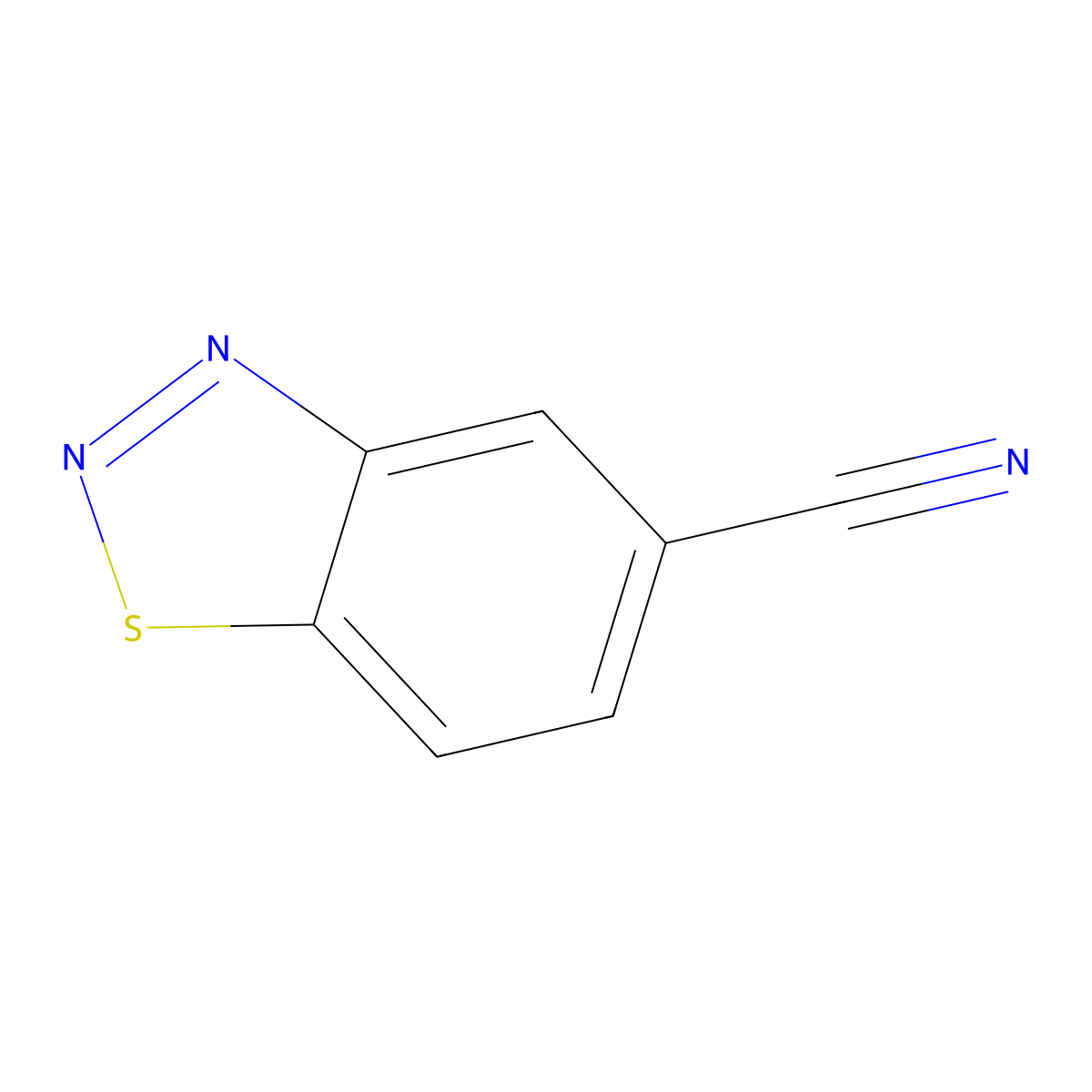 Benzo[d][1,2,3]thiadiazole-5-carbonitrile molecular structure, CAS 23616-13-9
