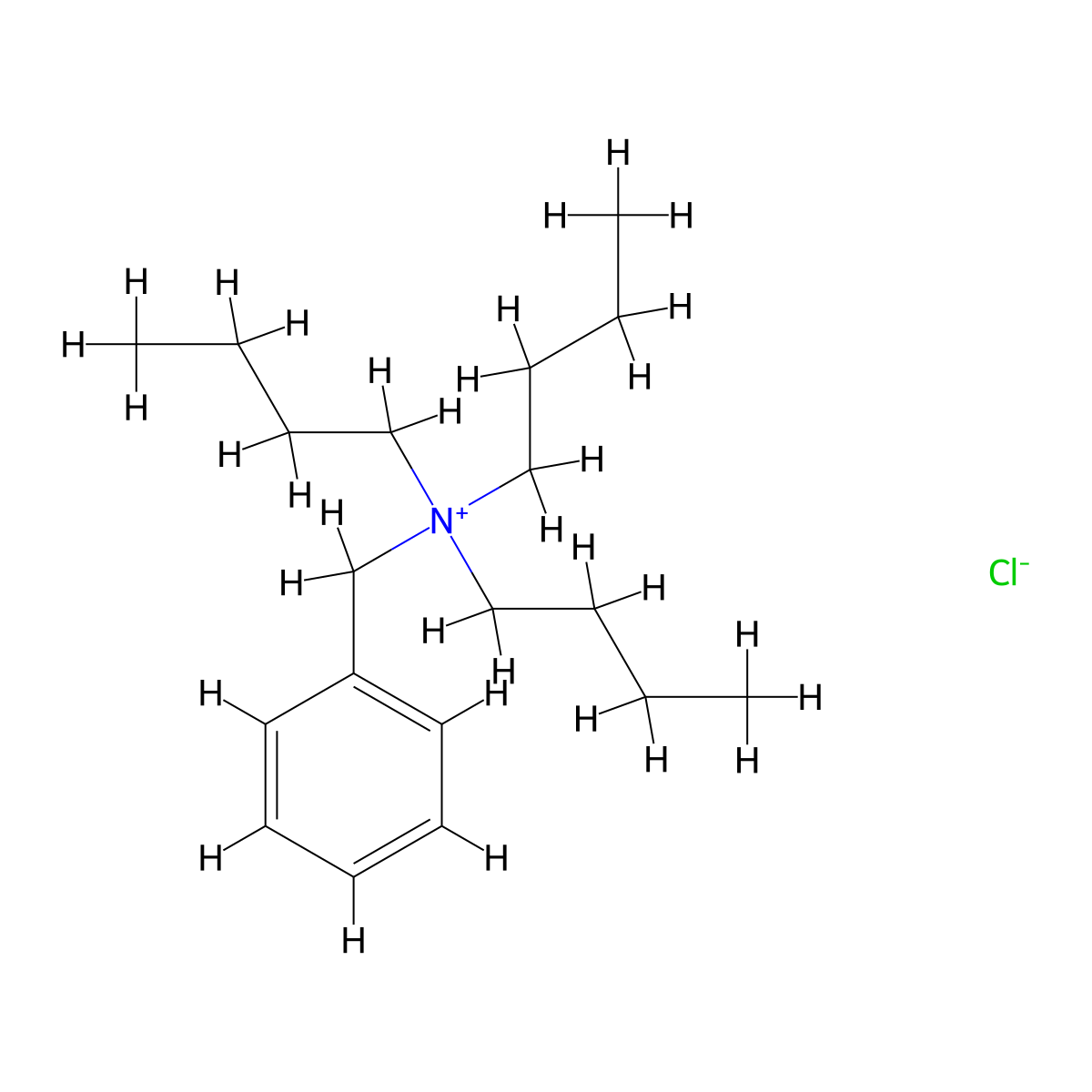 Benzyltributylammonium chloride molecular structure, CAS 23616-79-7