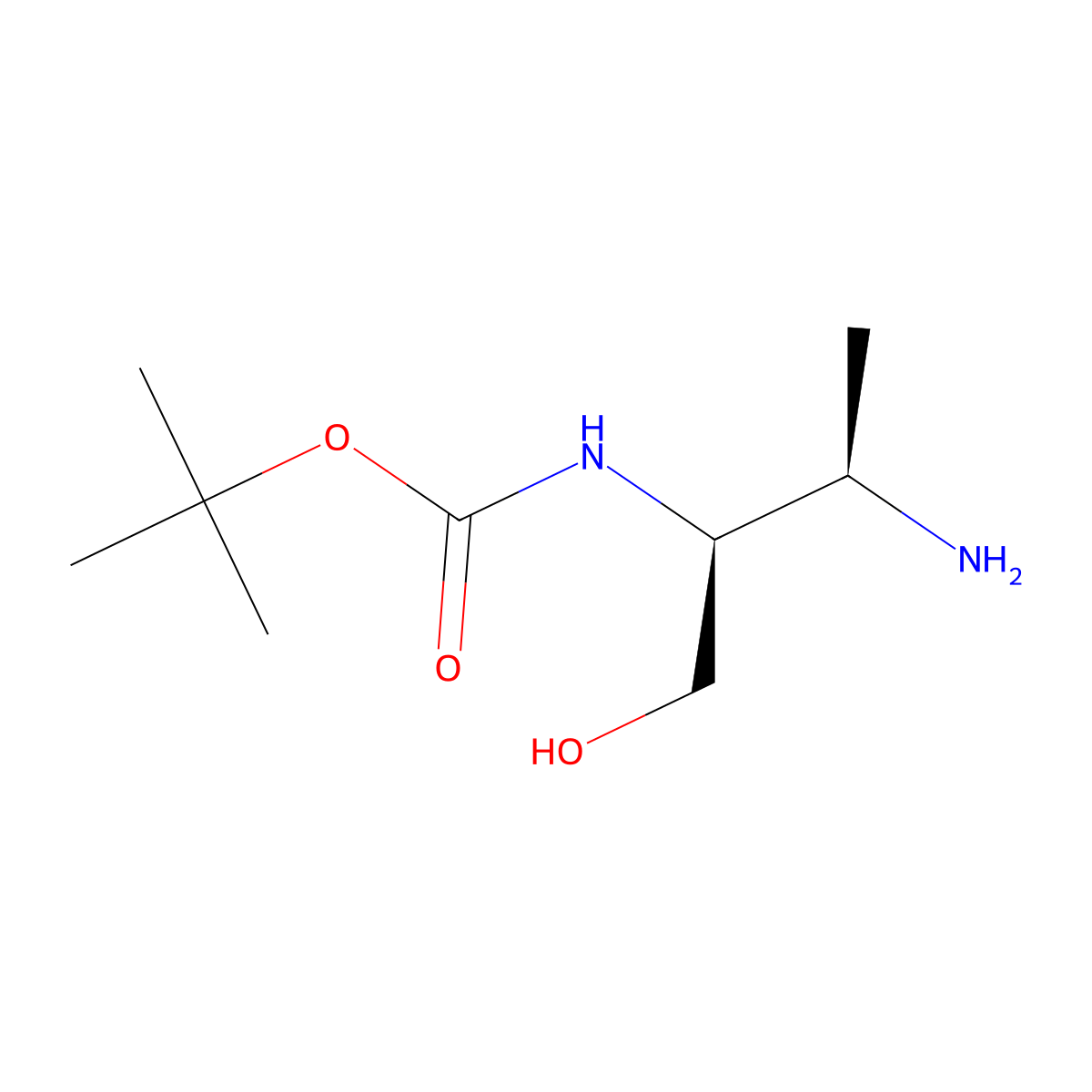 tert-butyl N-((2S,3R)-3-amino-1-hydroxybutan-2-yl)carbamate molecular structure, CAS 2361608-69-5