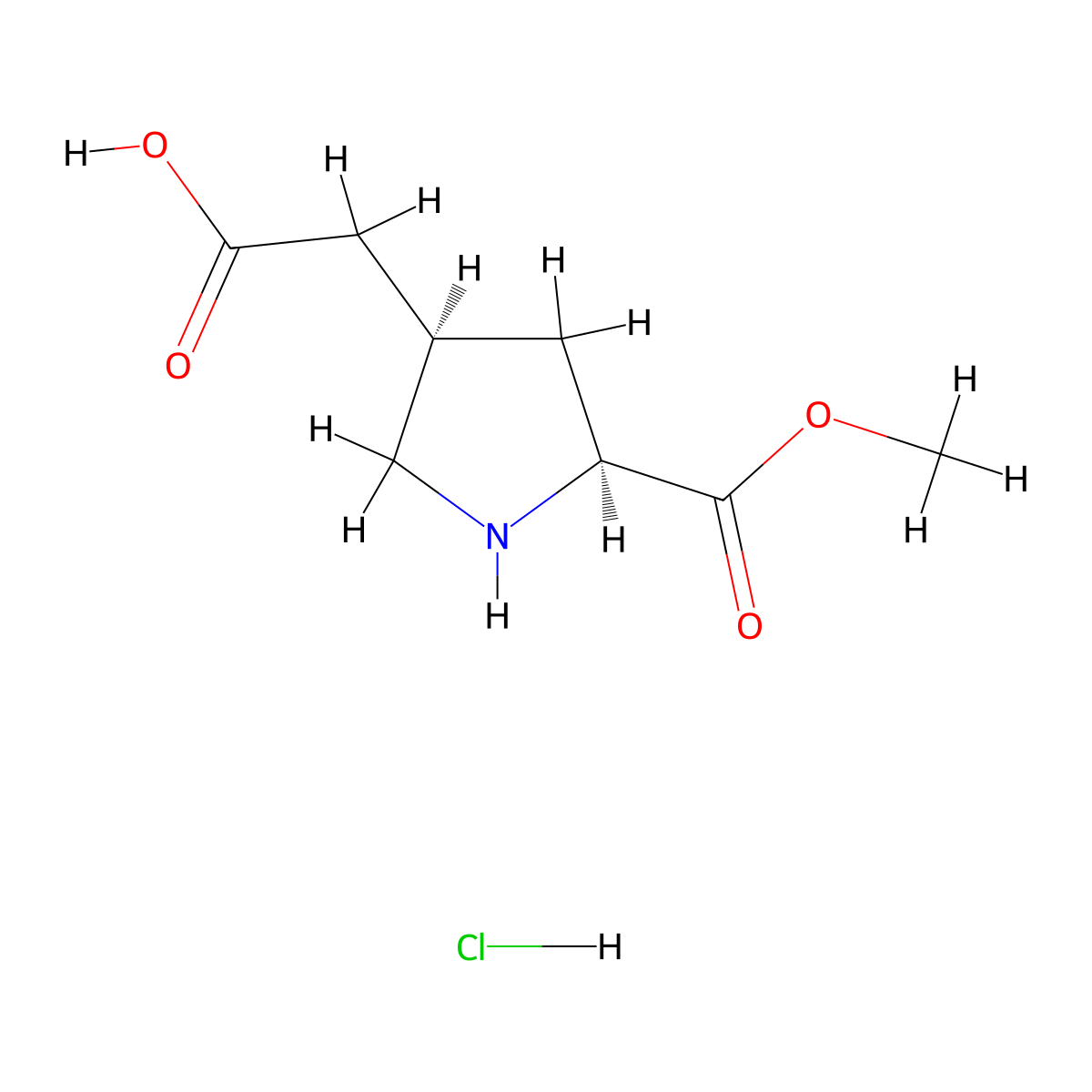2-[(3R,5S)-5-(methoxycarbonyl)pyrrolidin-3-yl]acetic acid hydrochloride molecular structure, CAS 2361608-85-5