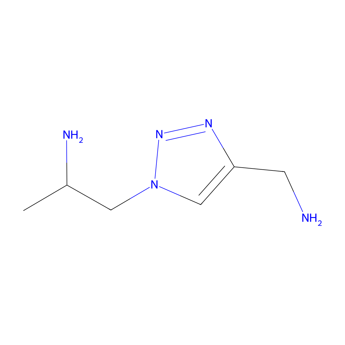 (2S)-1-[4-(aminomethyl)-1H-1,2,3-triazol-1-yl]propan-2-amine molecular structure, CAS 2361608-91-3