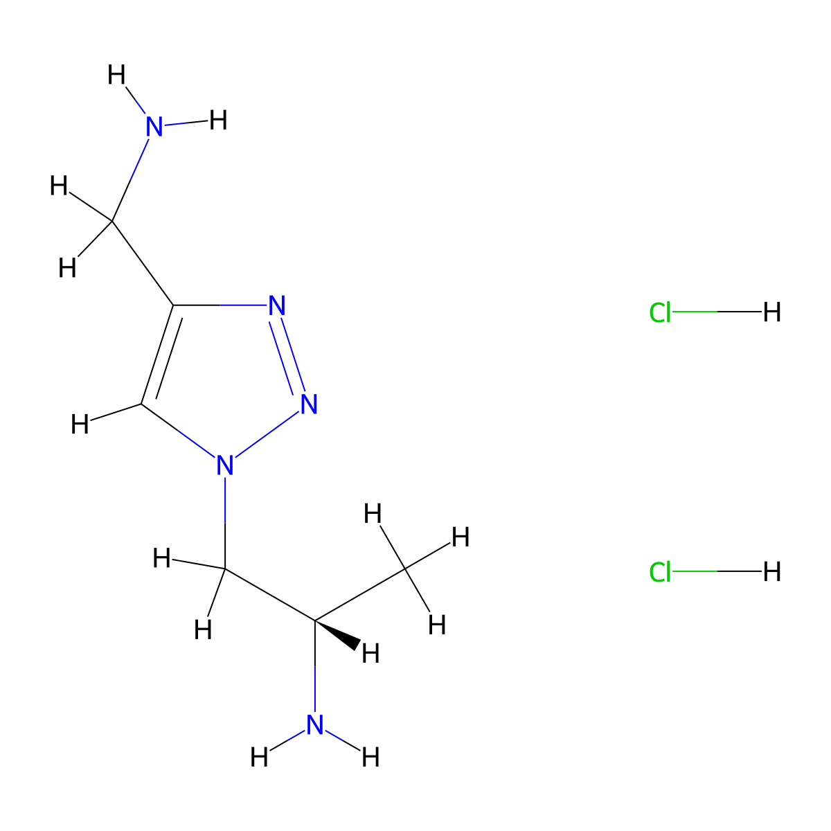 (2S)-1-[4-(Aminomethyl)triazol-1-yl]propan-2-amine;dihydrochloride molecular structure, CAS 2361608-92-4