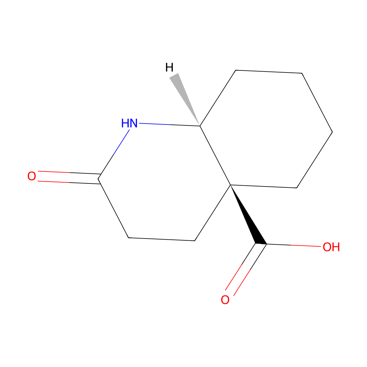 rac-(4aR,8aR)-2-oxo-decahydroquinoline-4a-carboxylicacid molecular structure, CAS 2361608-98-0