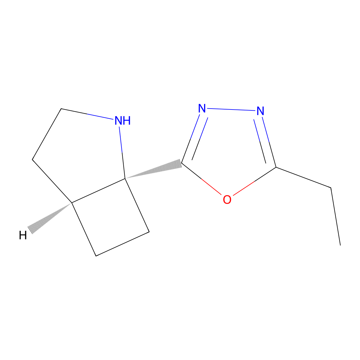 rac-(1R,5R)-1-(5-ethyl-1,3,4-oxadiazol-2-yl)-2-azabicyclo[3.2.0]heptane,cis molecular structure, CAS 2361609-38-1