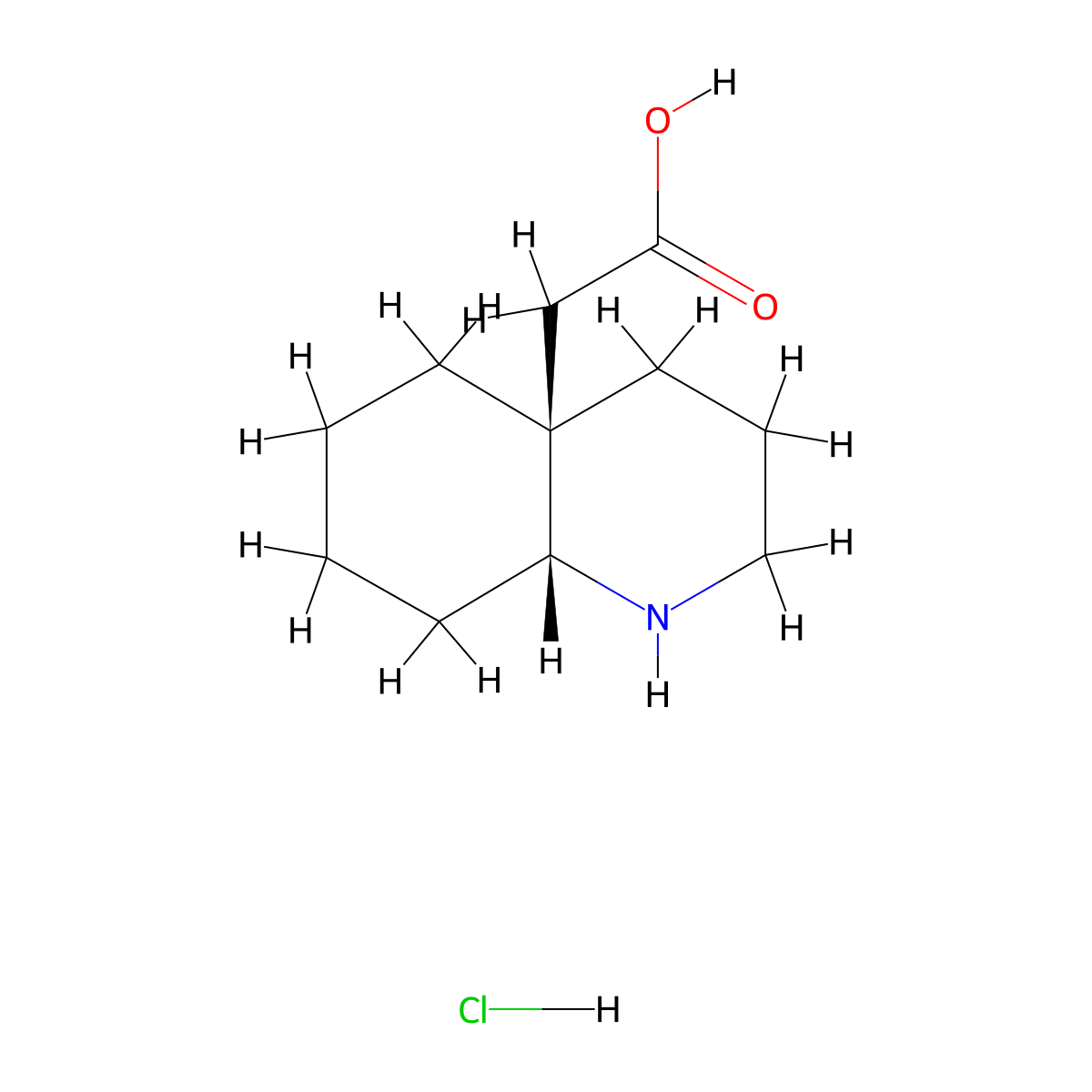 rac-2-[(4aR,8aR)-decahydroquinolin-4a-yl]acetic acid hydrochloride molecular structure, CAS 2361610-26-4