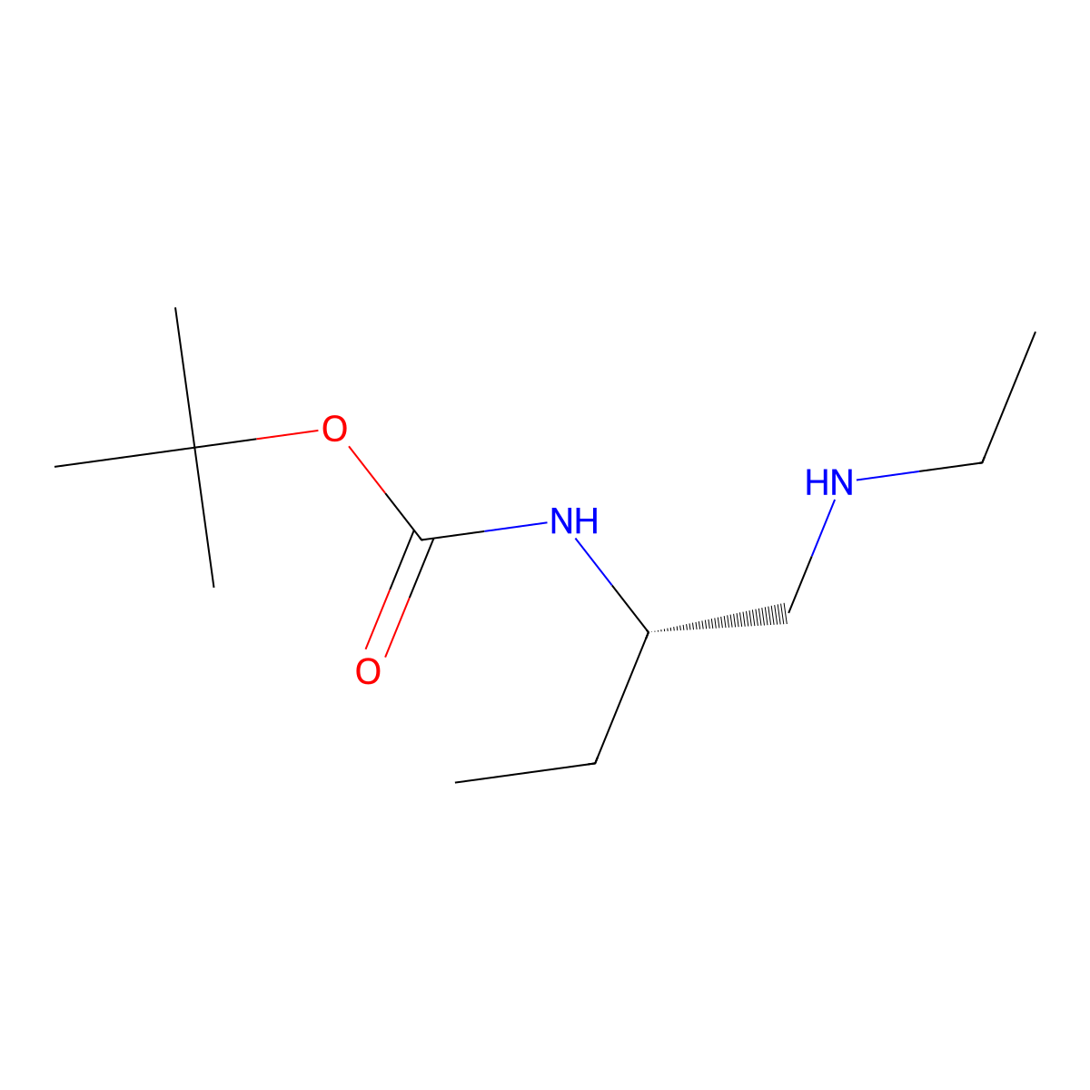 tert-butyl N-[(2S)-1-(ethylamino)butan-2-yl]carbamate molecular structure, CAS 2361610-54-8