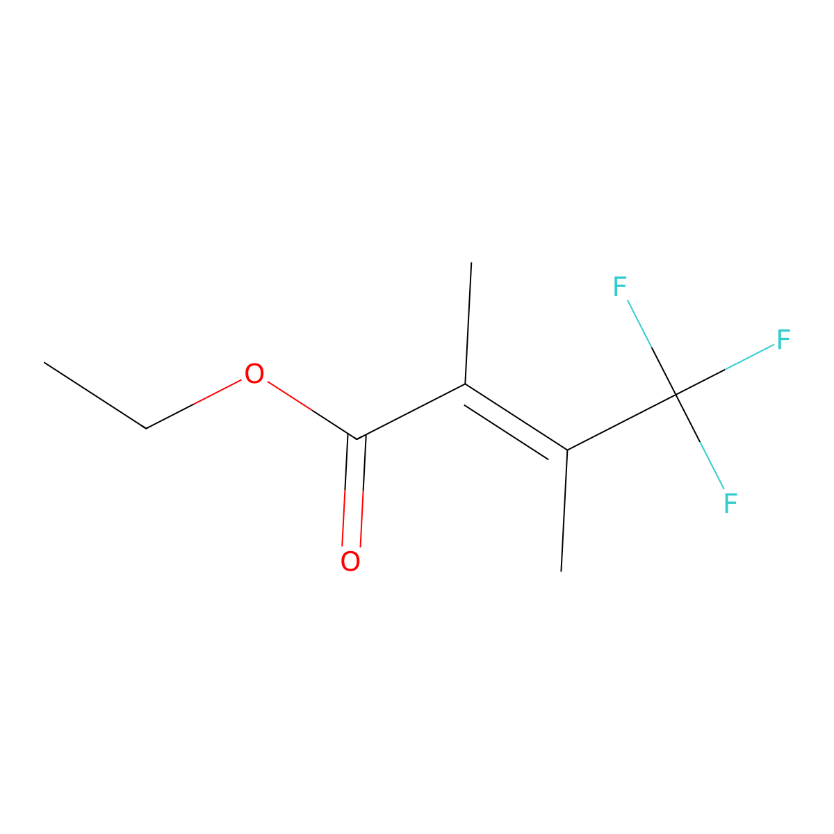 (E)-Ethyl 4,4,4-trifluoro-2,3-dimethylbut-2-enoate molecular structure, CAS 2361630-03-5