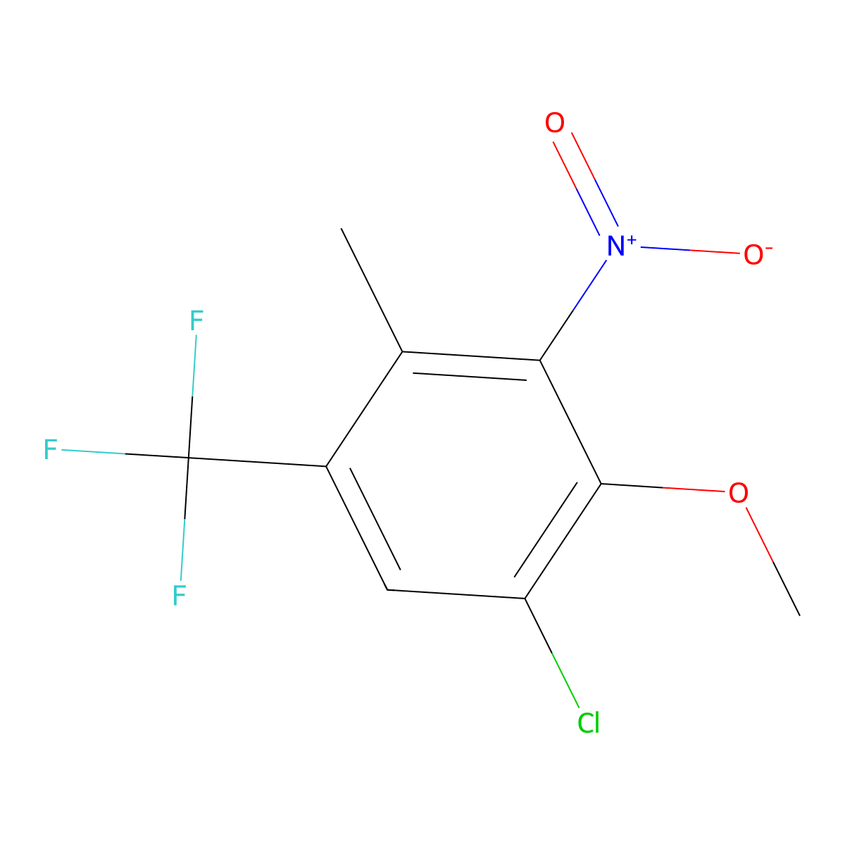5-Chloro-4-methoxy-2-methyl-3-nitrobenzotrifluoride molecular structure, CAS 2361631-68-5