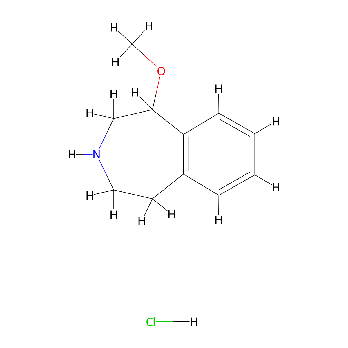 methoxy-2,3,4,5-tetrahydro-1H-benzo[d]azepine hydrochloride molecular structure, CAS 2361633-86-3