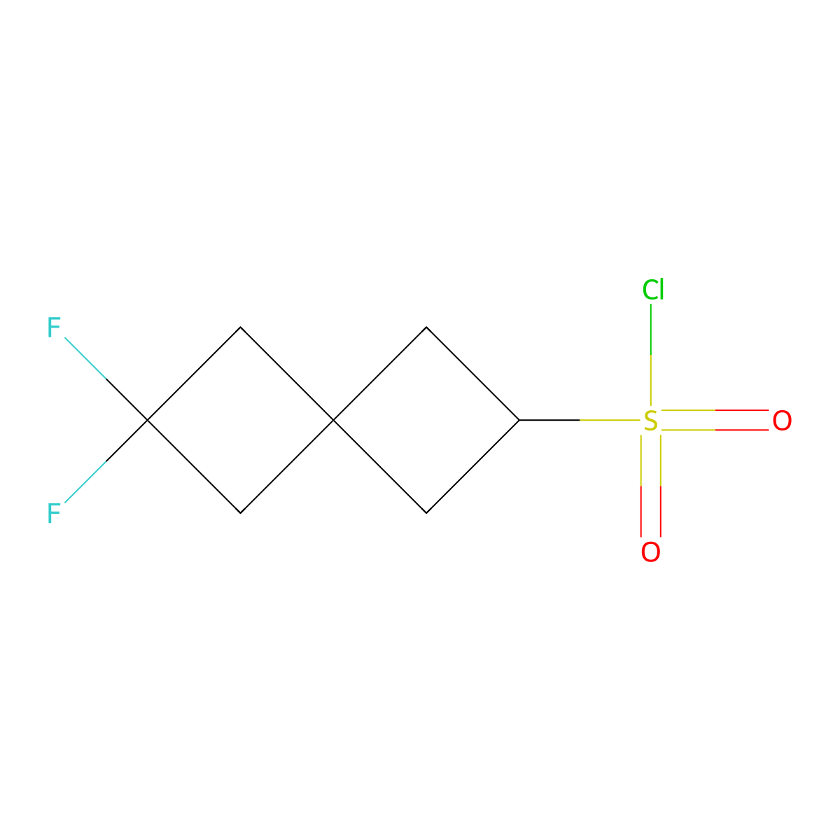 6,6-Difluorospiro(3.3)heptane-2-sulfonyl chloride molecular structure, CAS 2361633-91-0