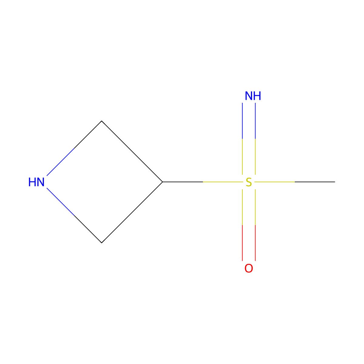 (Azetidin-3-yl)(imino)methyl-lambda6-sulfanone molecular structure, CAS 2361633-99-8