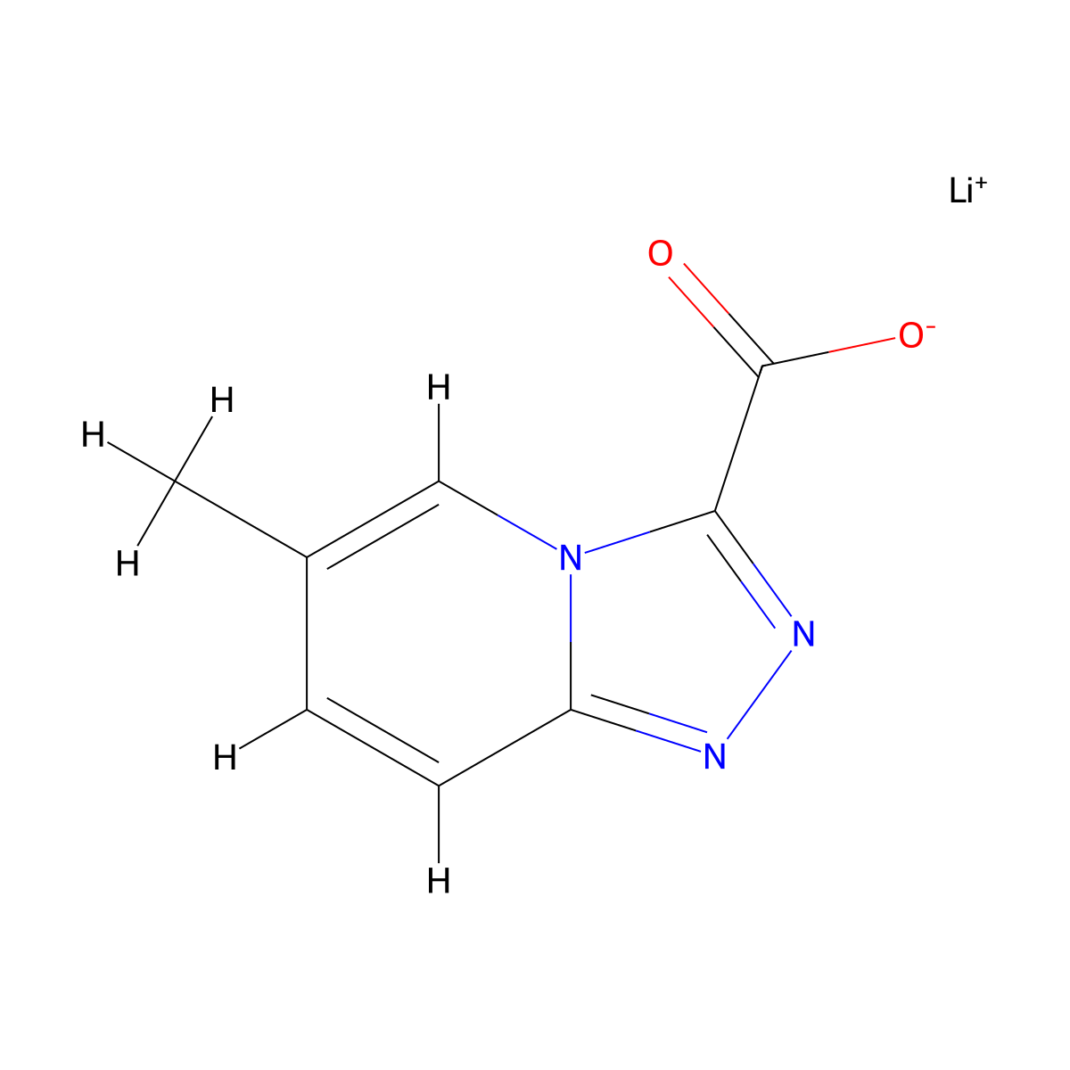 Lithium 6-methyl-[1,2,4]triazolo[4,3-a]pyridine-3-carboxylate molecular structure, CAS 2361634-03-7