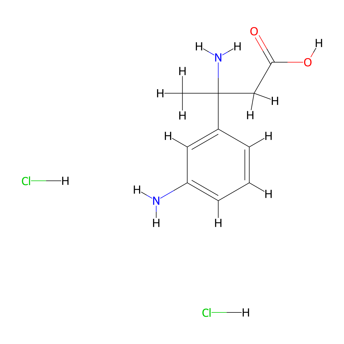 3-Amino-3-(3-aminophenyl)butanoic acid dihydrochloride molecular structure, CAS 2361634-10-6