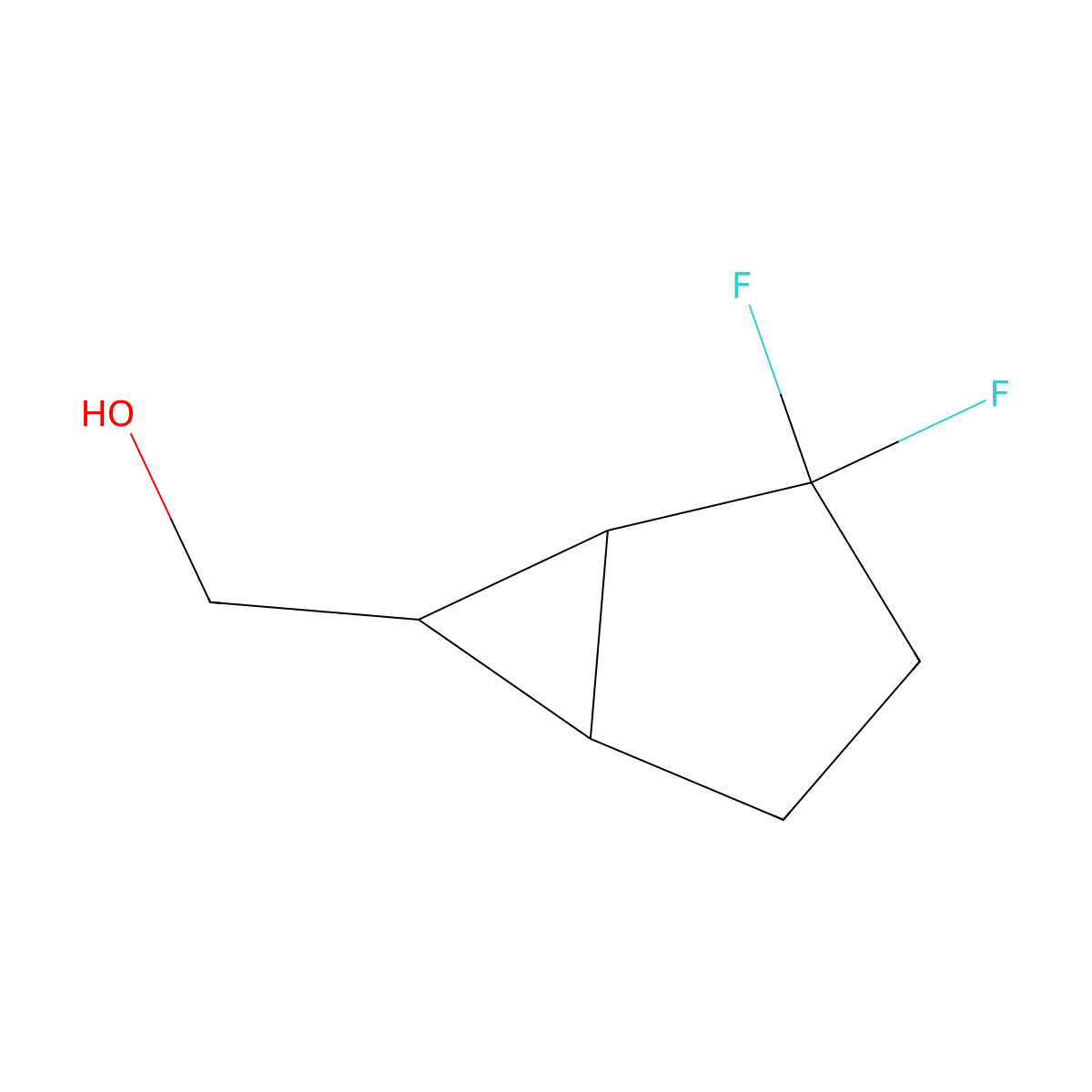 {2,2-Difluorobicyclo[3.1.0]hexan-6-yl}methanol molecular structure, CAS 2361634-12-8
