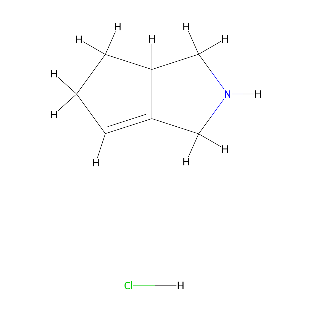 1H,2H,3H,3aH,4H,5H-cyclopenta[c]pyrrole hydrochloride molecular structure, CAS 2361634-32-2