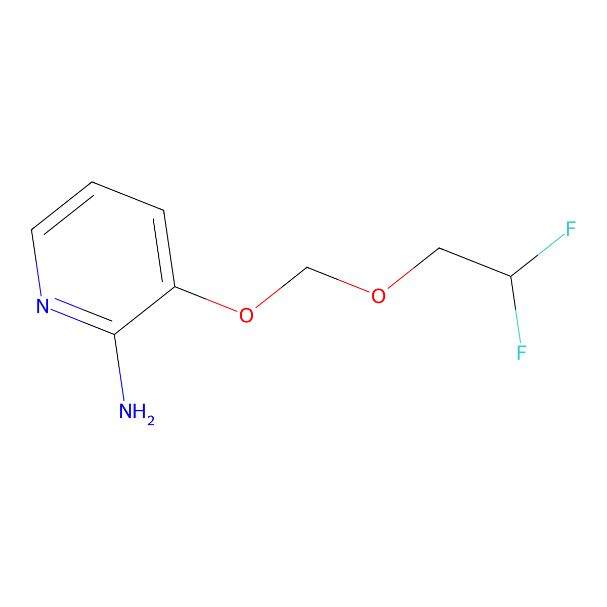 3-[(2,2-Difluoroethoxy)methoxy]pyridin-2-amine molecular structure, CAS 2361634-35-5