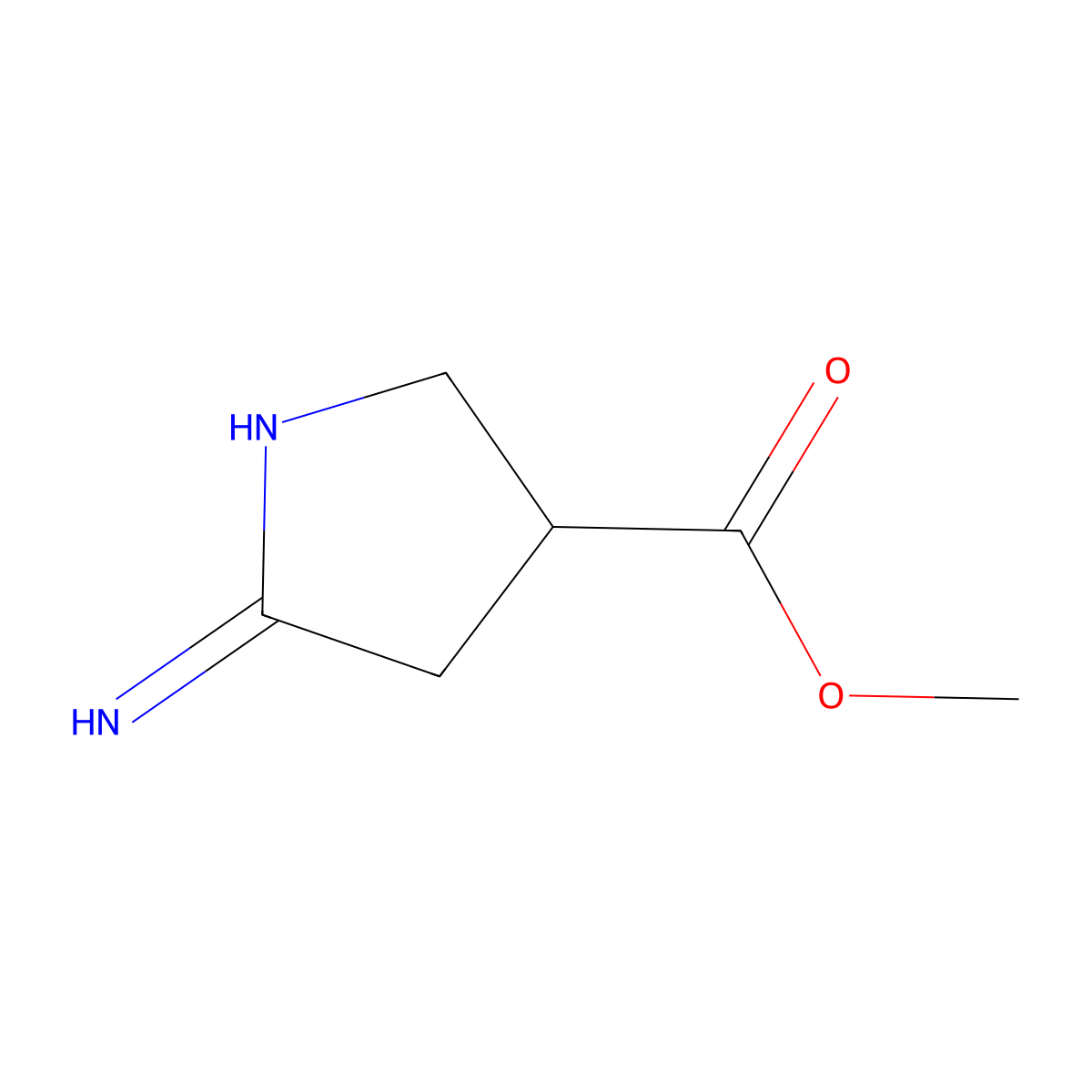 Methyl 5-iminopyrrolidine-3-carboxylate molecular structure, CAS 2361634-67-3