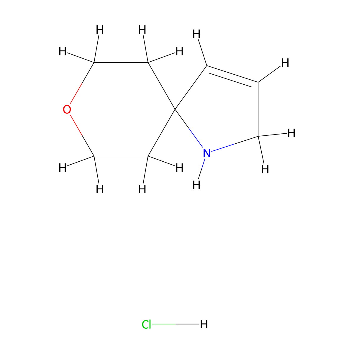 8-Oxa-1-azaspiro[4.5]dec-3-ene hydrochloride molecular structure, CAS 2361634-70-8