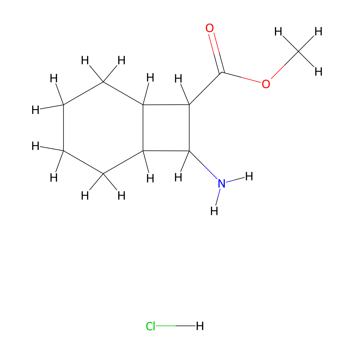 Methyl 8-aminobicyclo[4.2.0]octane-7-carboxylate hydrochloride molecular structure, CAS 2361634-74-2