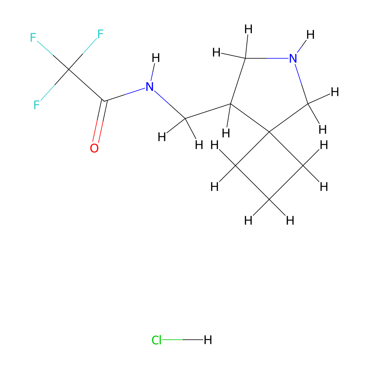 N-({6-azaspiro[3.4]octan-8-yl}methyl)-2,2,2-trifluoroacetamide hydrochloride molecular structure, CAS 2361634-80-0