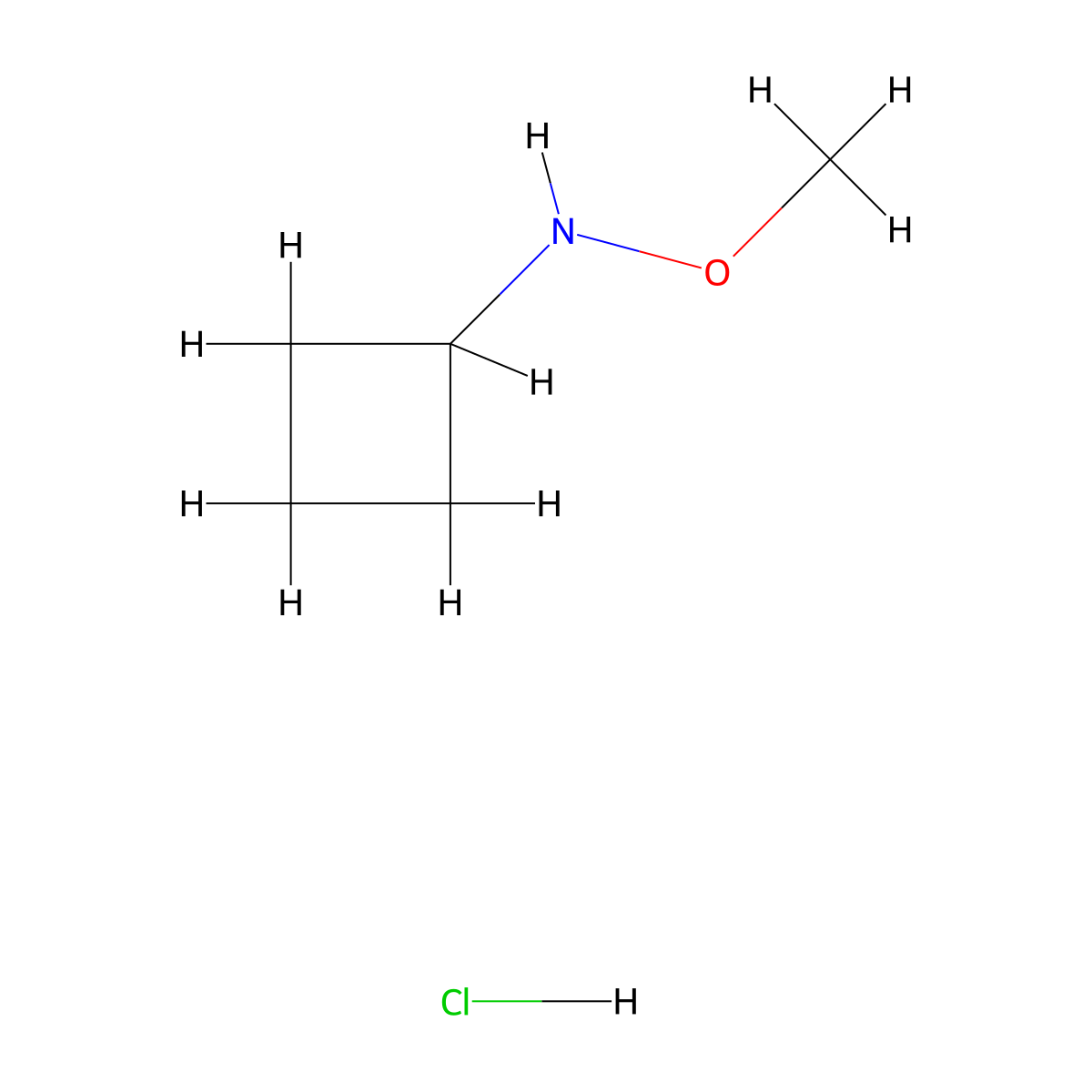 N-methoxycyclobutanamine hydrochloride molecular structure, CAS 2361634-91-3