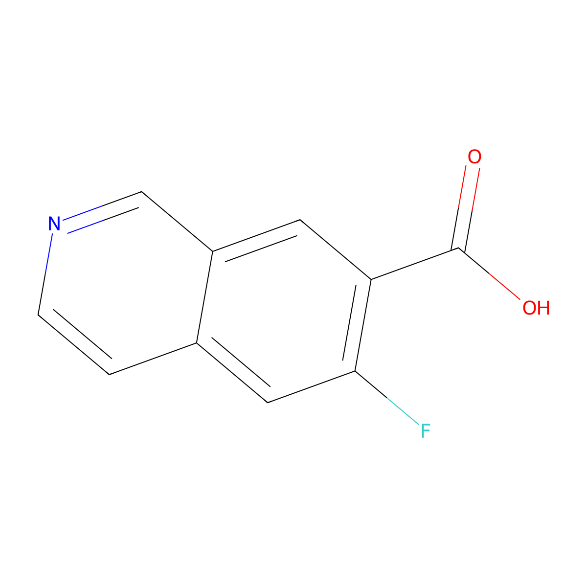 6-Fluoroisoquinoline-7-carboxylic acid molecular structure, CAS 2361634-92-4