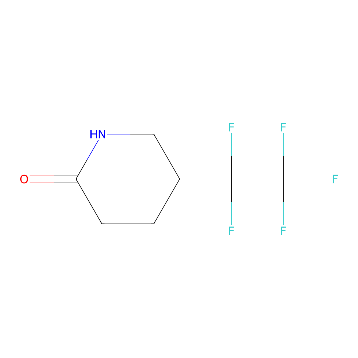 5-(Pentafluoroethyl)piperidin-2-one molecular structure, CAS 2361634-97-9