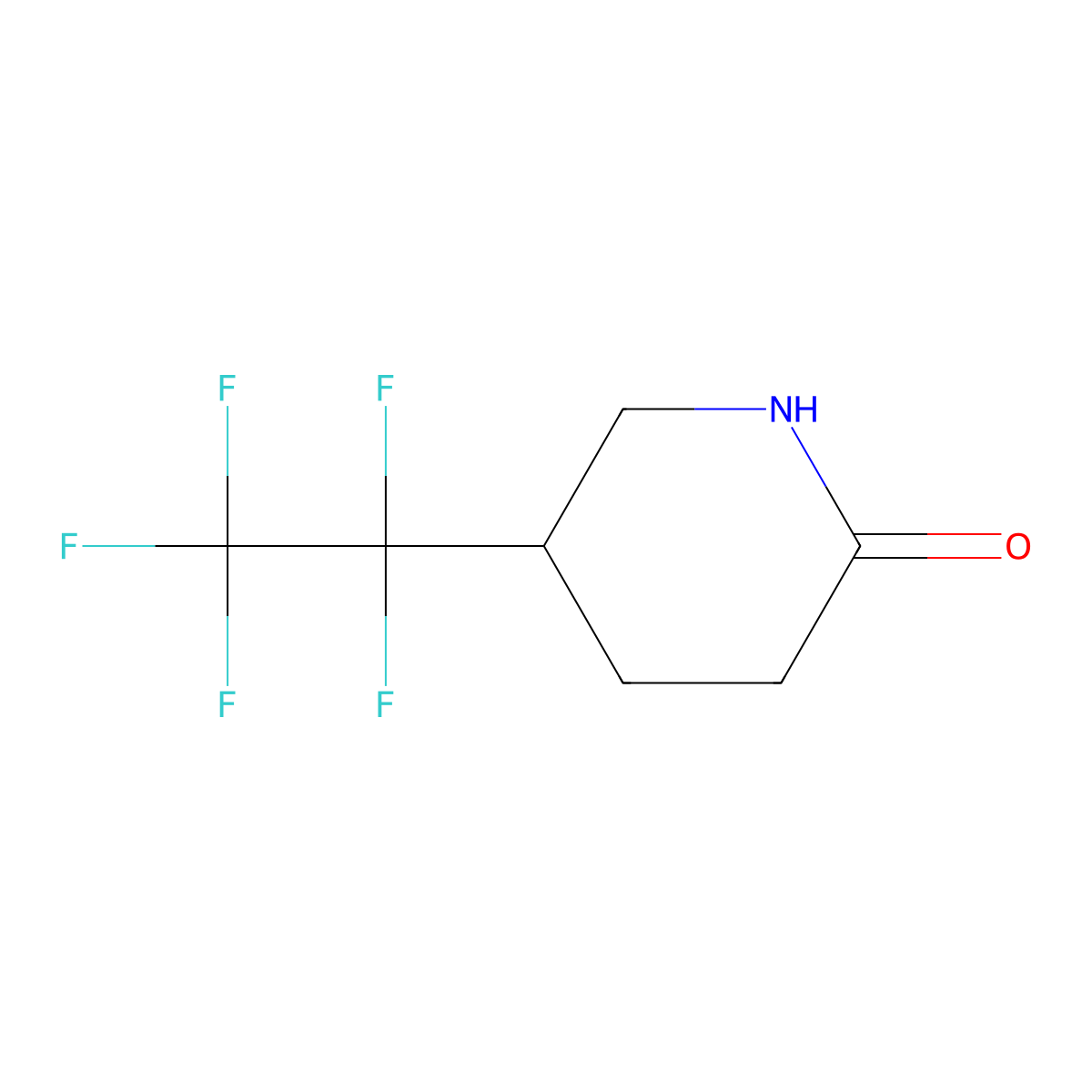 5-(Pentafluoroethyl)piperidin-2-one molecular structure, CAS 2361634-97-9