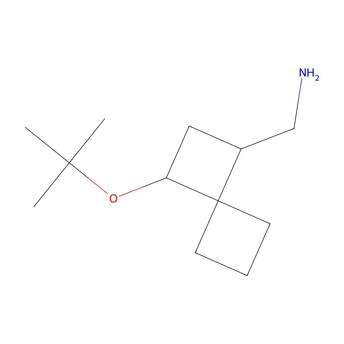[3-(Tert-butoxy)spiro[3.3]heptan-1-yl]methanamine molecular structure, CAS 2361634-98-0