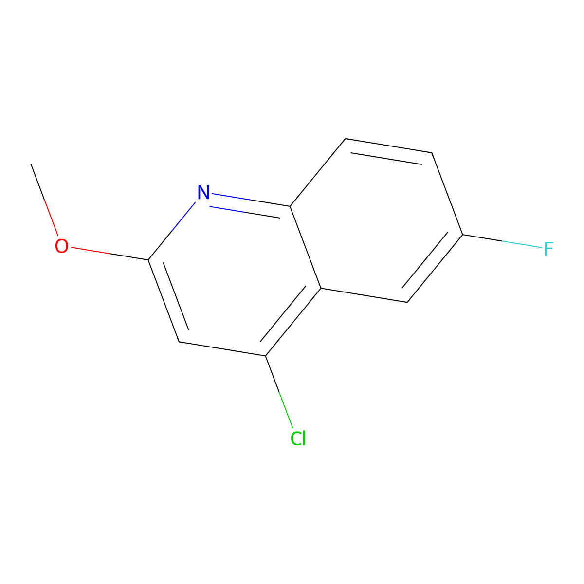 4-Chloro-6-fluoro-2-methoxyquinoline molecular structure, CAS 2361635-02-9