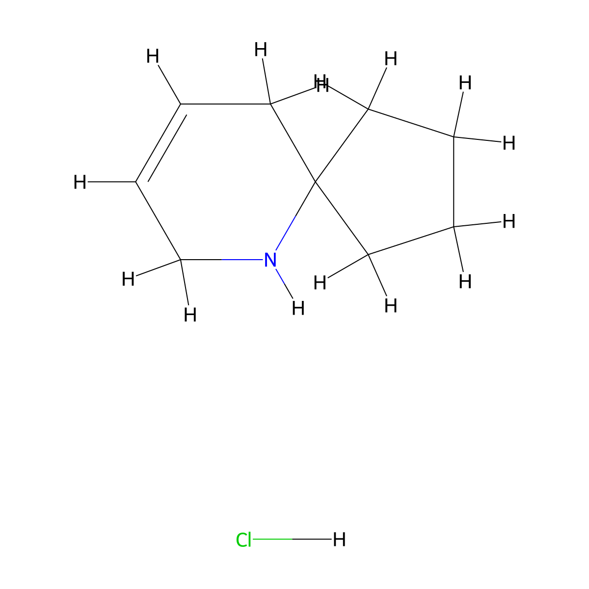 6-Azaspiro[4.5]dec-8-ene hydrochloride molecular structure, CAS 2361635-05-2