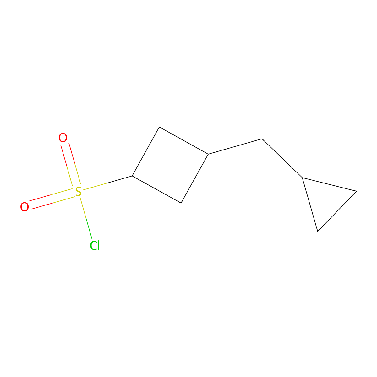 3-(Cyclopropylmethyl)cyclobutane-1-sulfonyl chloride molecular structure, CAS 2361635-10-9