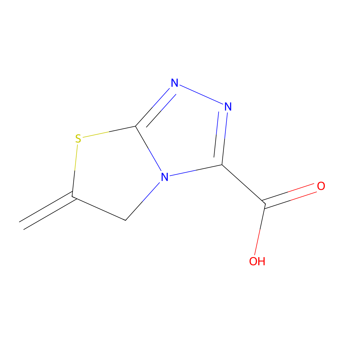 6-Methylidene-5H-[1,3]thiazolo[2,3-c][1,2,4]triazole-3-carboxylic acid molecular structure, CAS 2361635-12-1