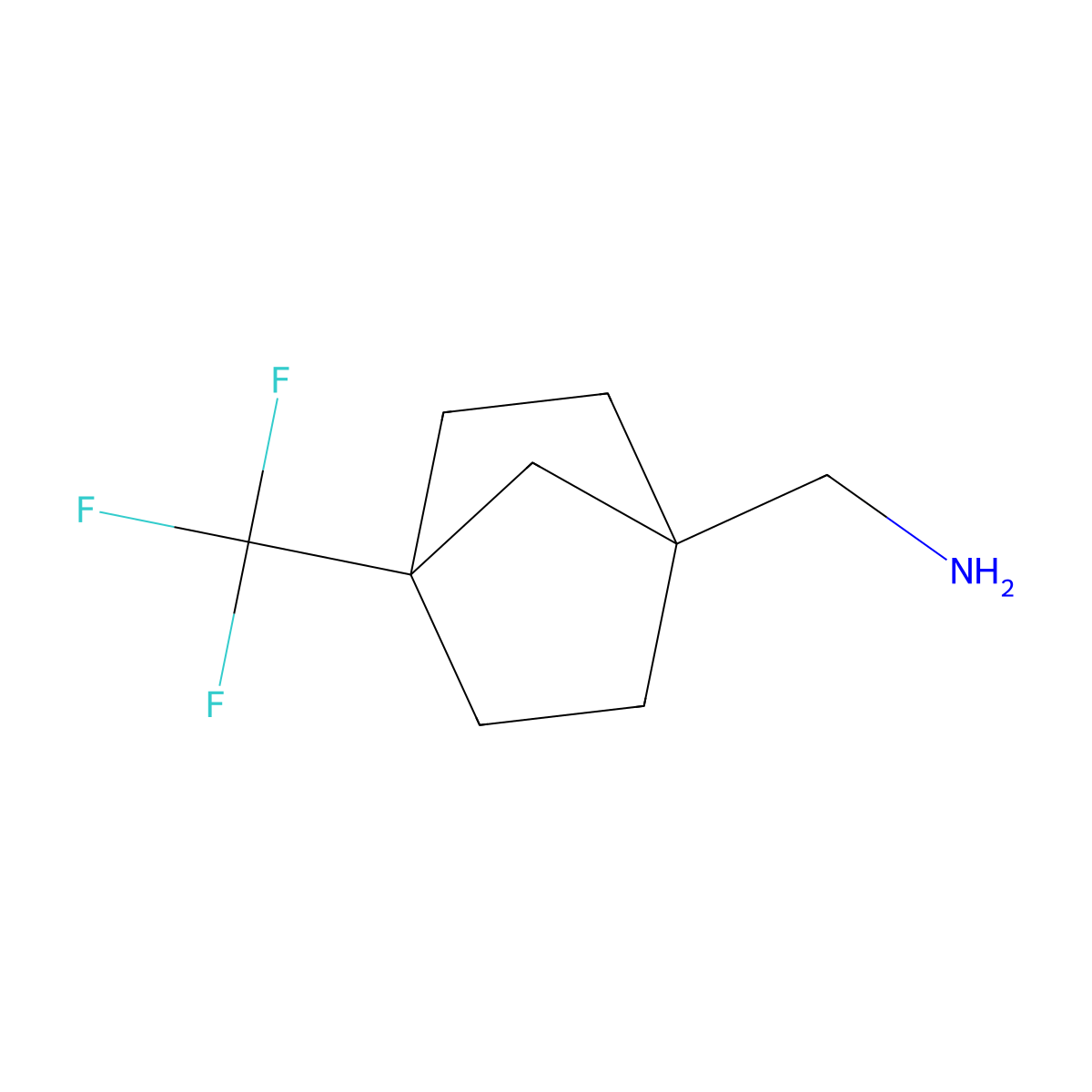 (4-(Trifluoromethyl)bicyclo[2.2.1]heptan-1-yl)methanamine molecular structure, CAS 2361635-15-4