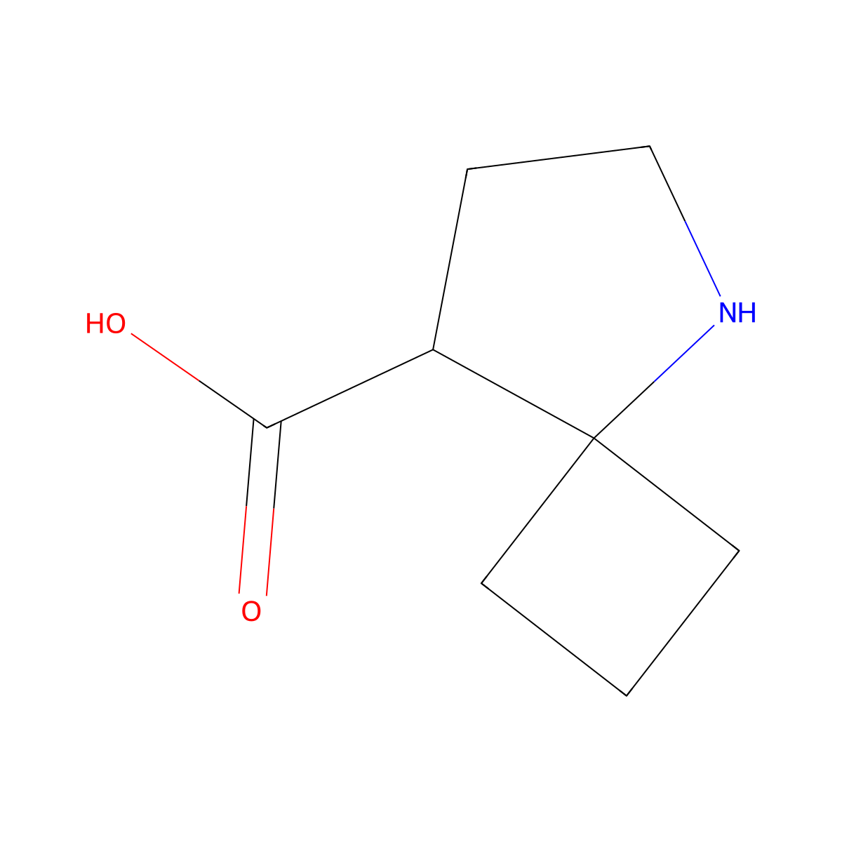 5-Azaspiro[3.4]octane-8-carboxylic acid molecular structure, CAS 2361635-18-7