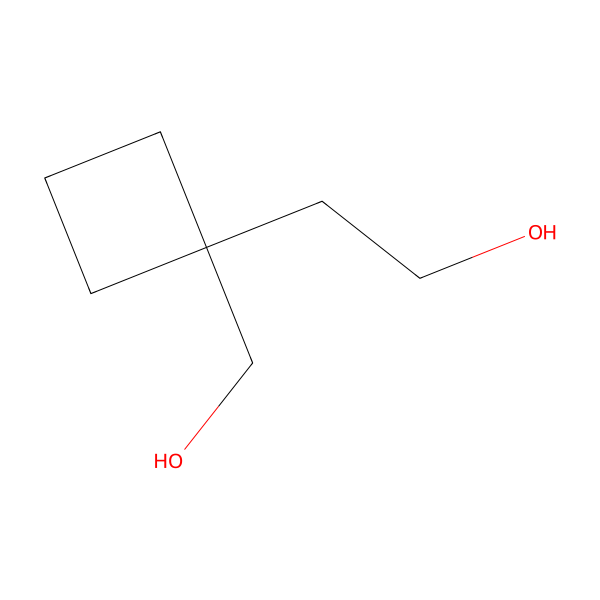 2-[1-(Hydroxymethyl)cyclobutyl]ethan-1-ol molecular structure, CAS 2361635-20-1