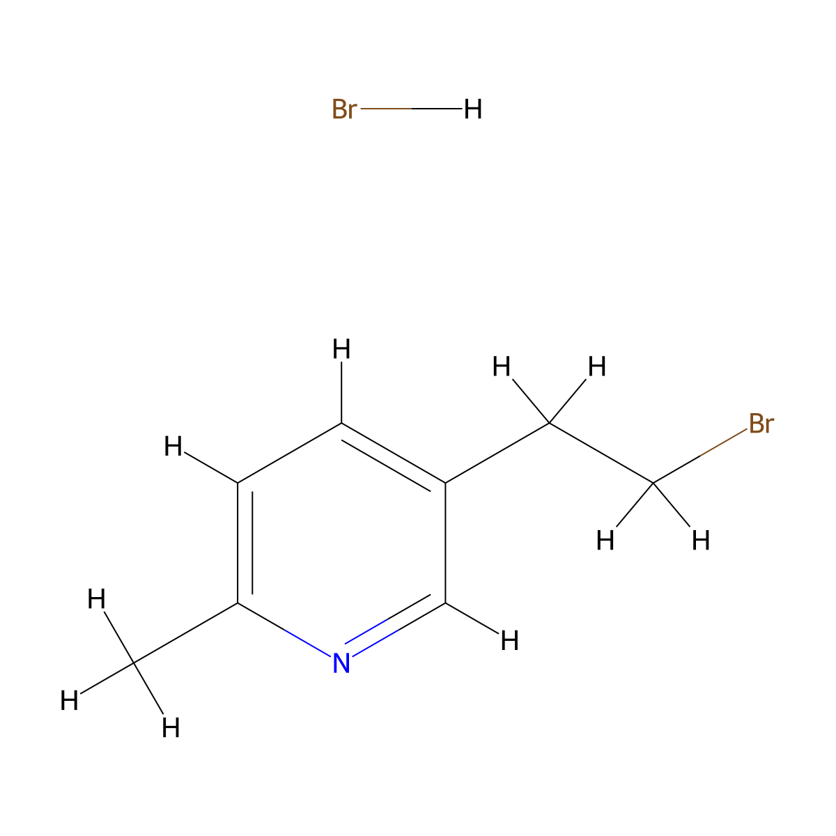 5-(2-Bromoethyl)-2-methylpyridine hydrobromide molecular structure, CAS 2361635-27-8