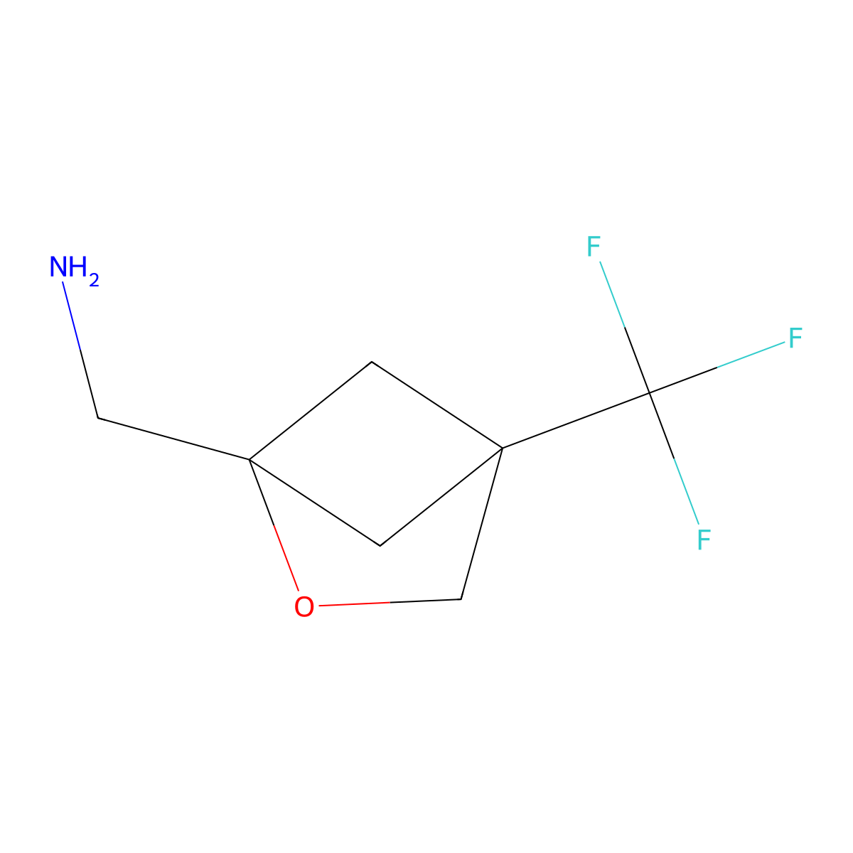(4-(Trifluoromethyl)-2-oxabicyclo[2.1.1]hexan-1-yl)methanamine molecular structure, CAS 2361635-48-3