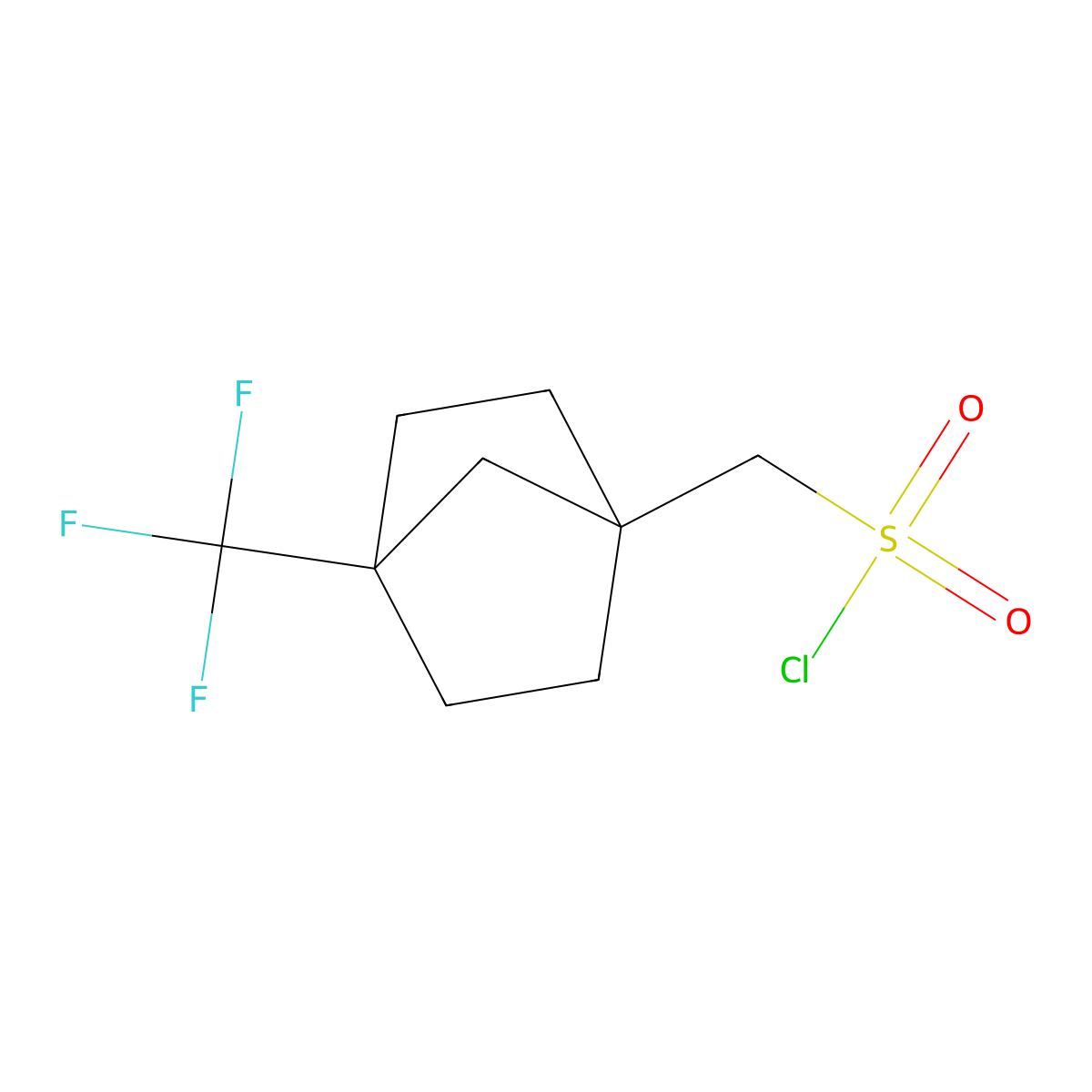 [4-(Trifluoromethyl)bicyclo[2.2.1]heptan-1-yl]methanesulfonylchloride molecular structure, CAS 2361635-49-4