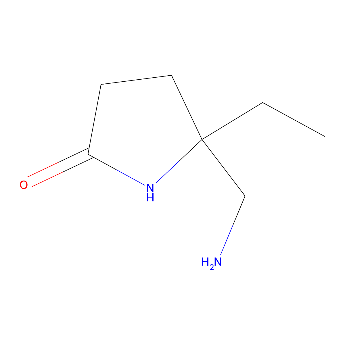 5-(Aminomethyl)-5-ethylpyrrolidin-2-one molecular structure, CAS 2361635-54-1
