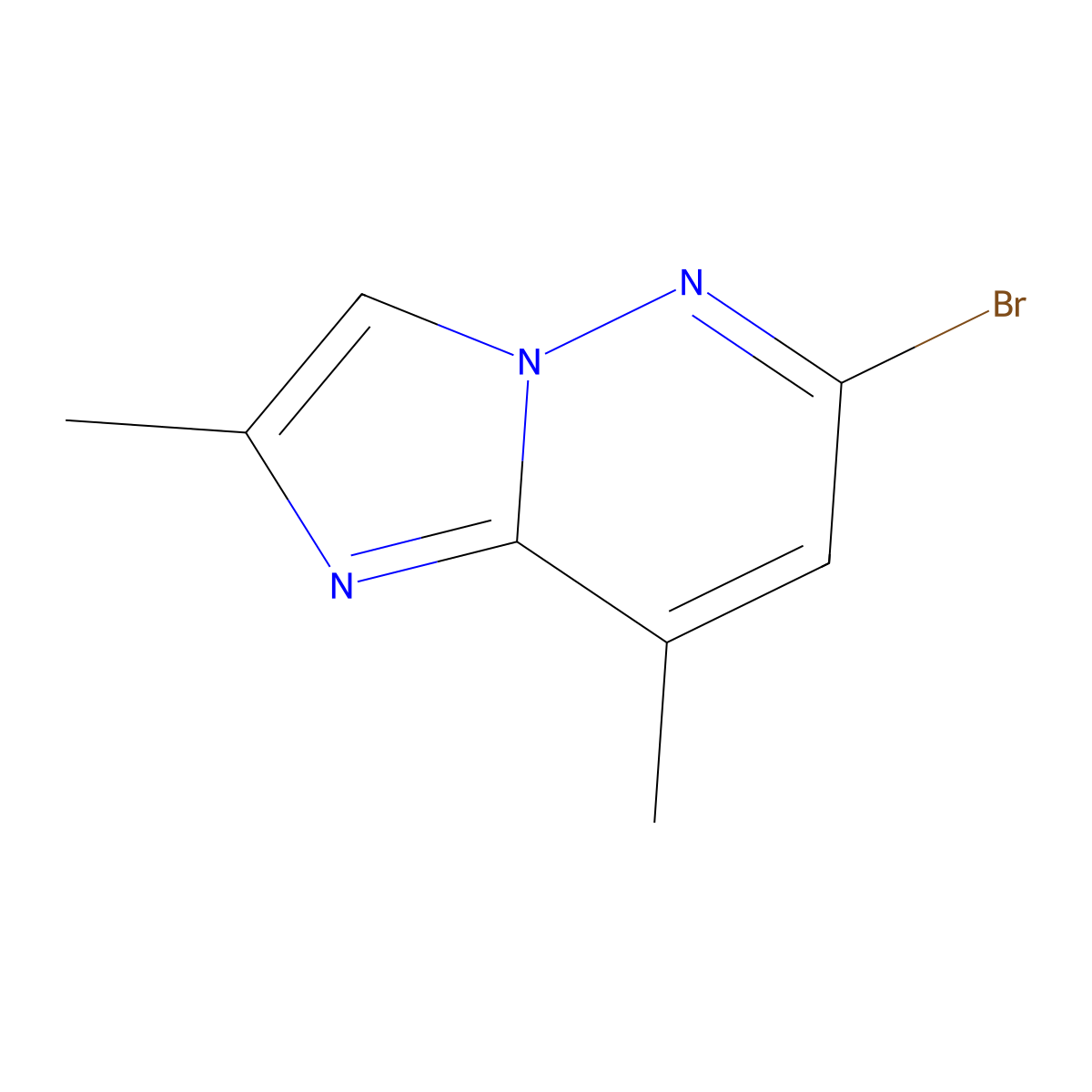 6-Bromo-2,8-dimethylimidazo[1,2-b]pyridazine molecular structure, CAS 2361635-74-5