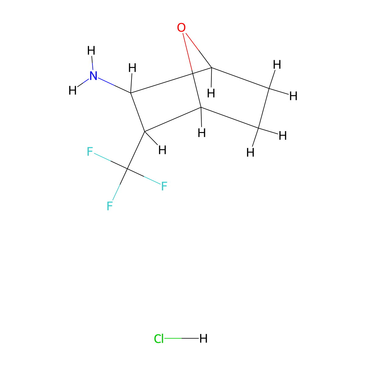 3-(Trifluoromethyl)-7-oxabicyclo[2.2.1]heptan-2-amine hydrochloride molecular structure, CAS 2361635-78-9